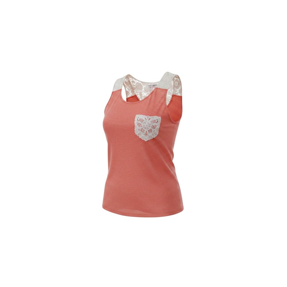 Rue21 Tank Top Womens M Coral New Crochet Lace Pocket Sleeveless Boho